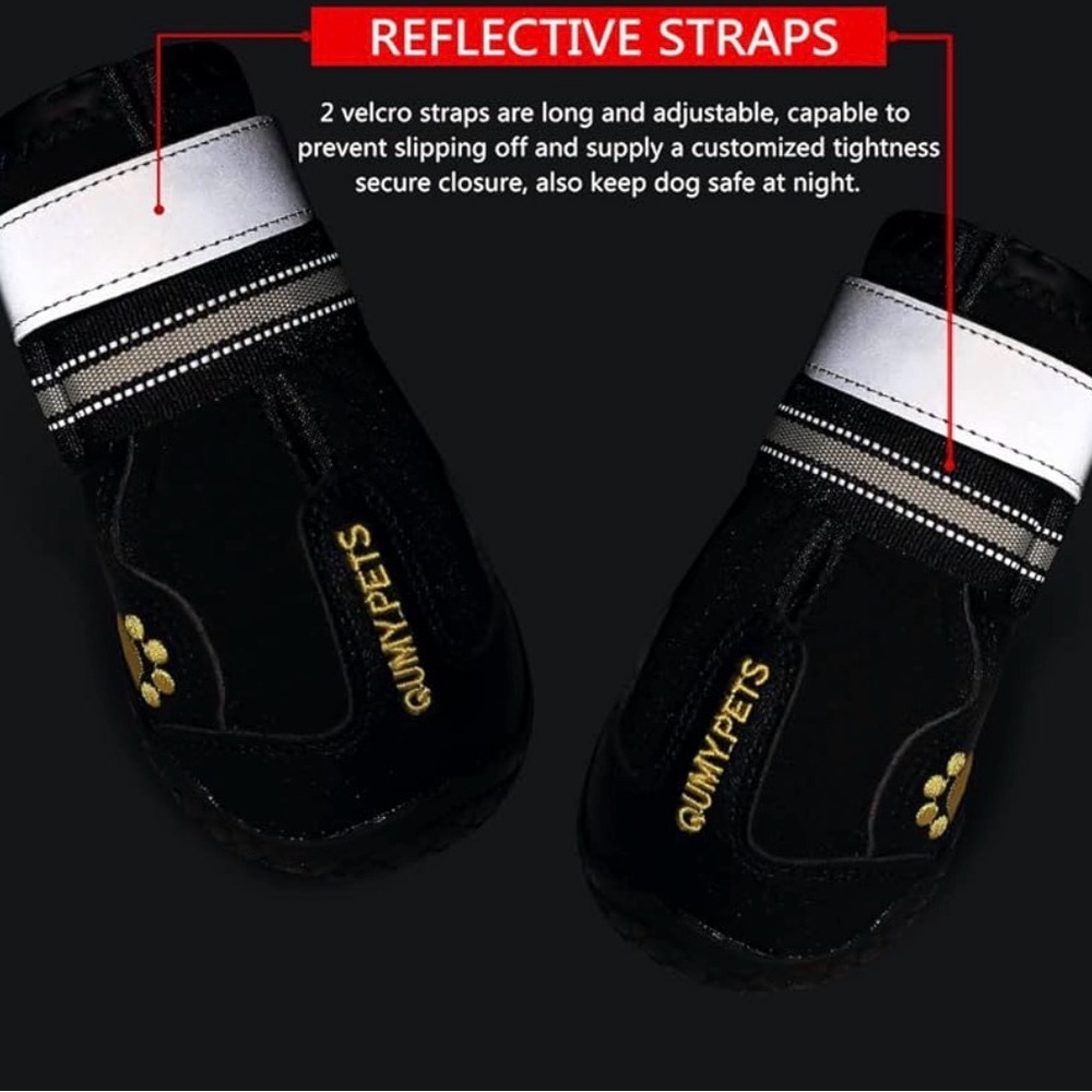 QUMY Dog Shoes for Large Dogs, Medium Dog Boots & Paw Protectors Size 5 - Picture 5 of 6